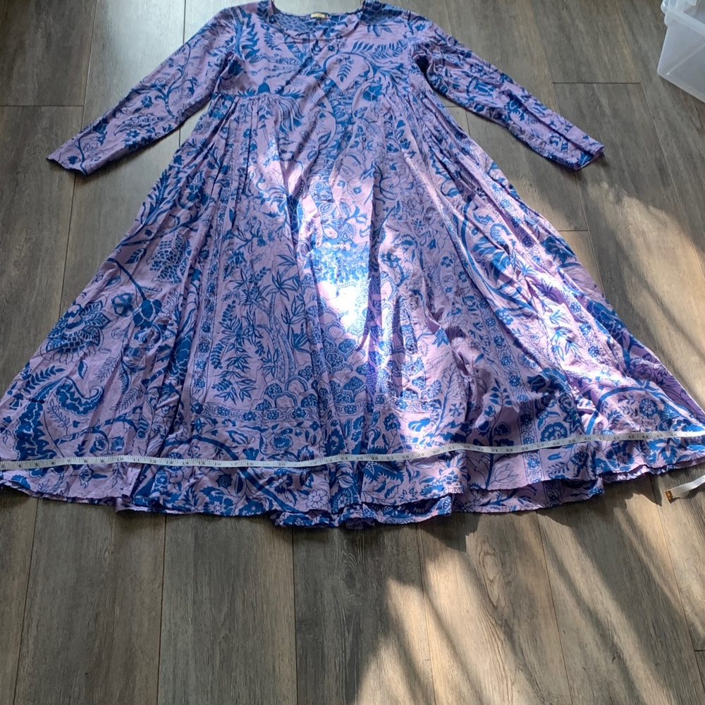 Matta Long Sleeve Dress in Blue and Purple - Picture 9 of 9